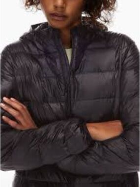 Hudson Bay company Women's Black Quilted Lightweight Puffer Jacket with Hood